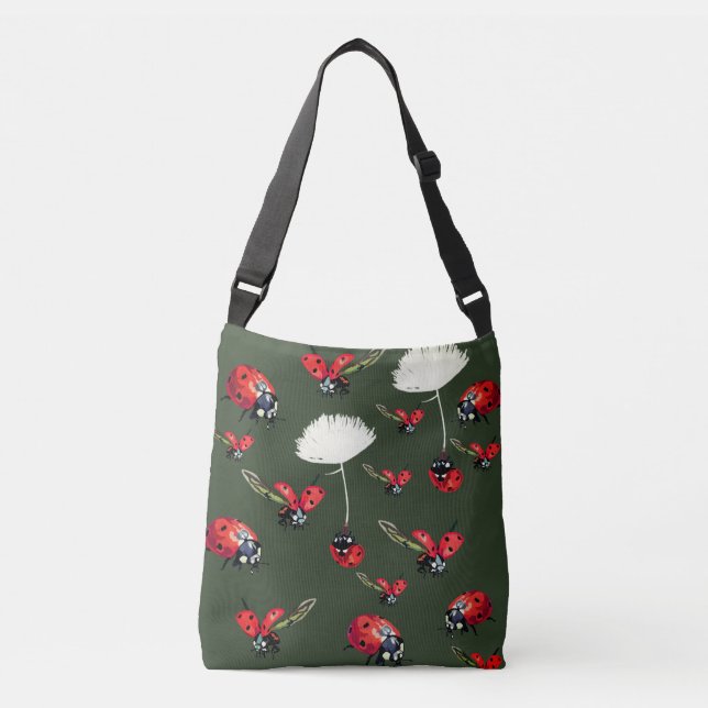 Ladybirds Bugs cute drawing  Cross Body Bag, Crossbody Bag (Front)