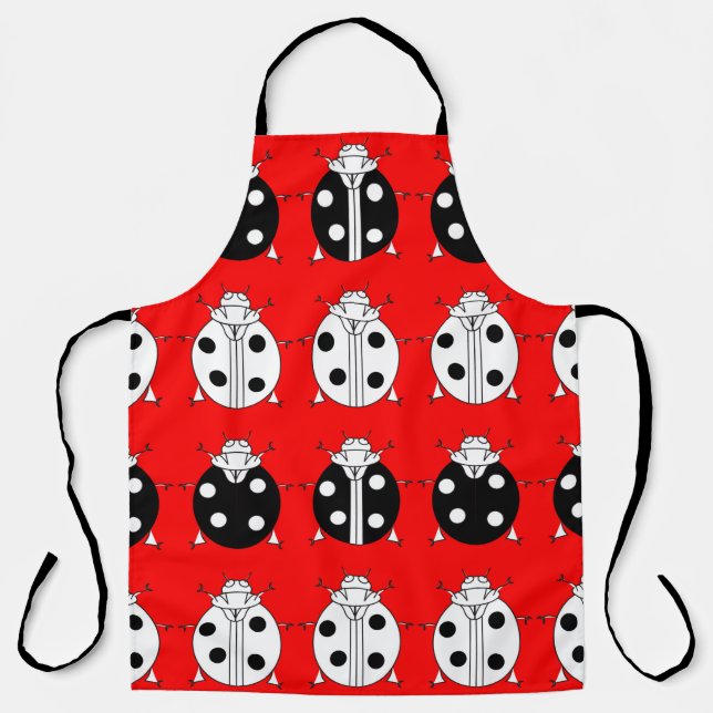 ladybirds pattern apron (Front)