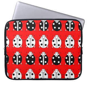 ladybirds pattern laptop sleeve