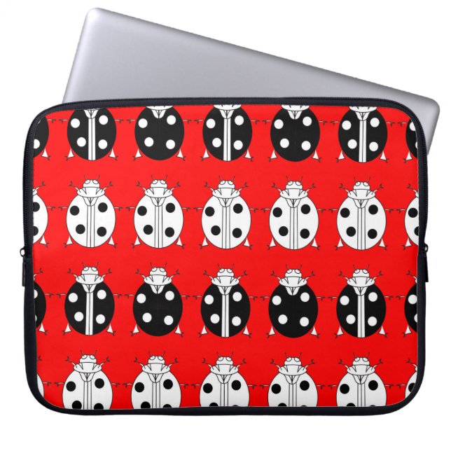 ladybirds pattern laptop sleeve (Front)