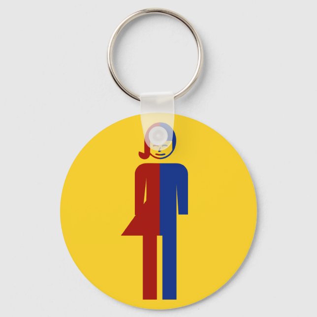 Ladyboy / Tomboy Toilet ⚠ Thai Sign ⚠ Key Ring (Front)