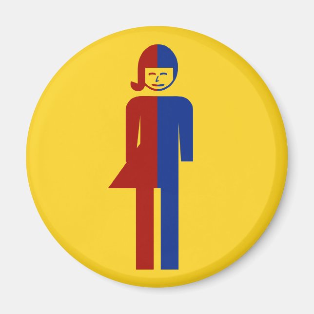 Ladyboy / Tomboy Toilet ⚠ Thai Sign ⚠ Magnet (Front)