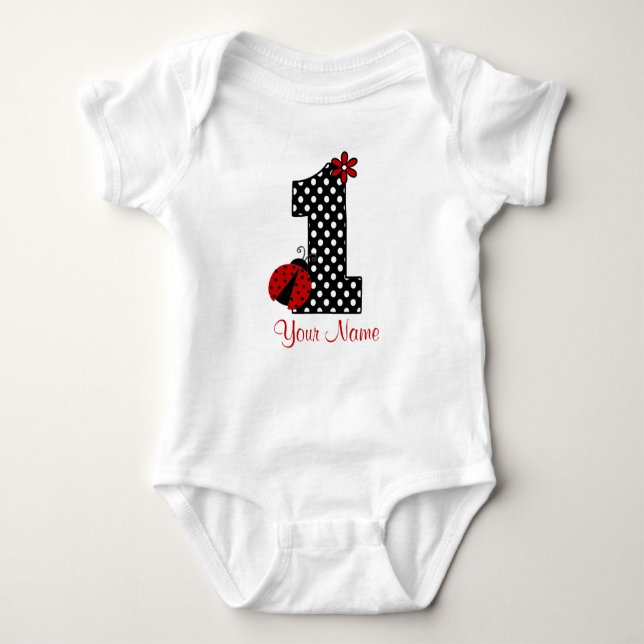 Ladybug 1st Birthday Shirt (Front)