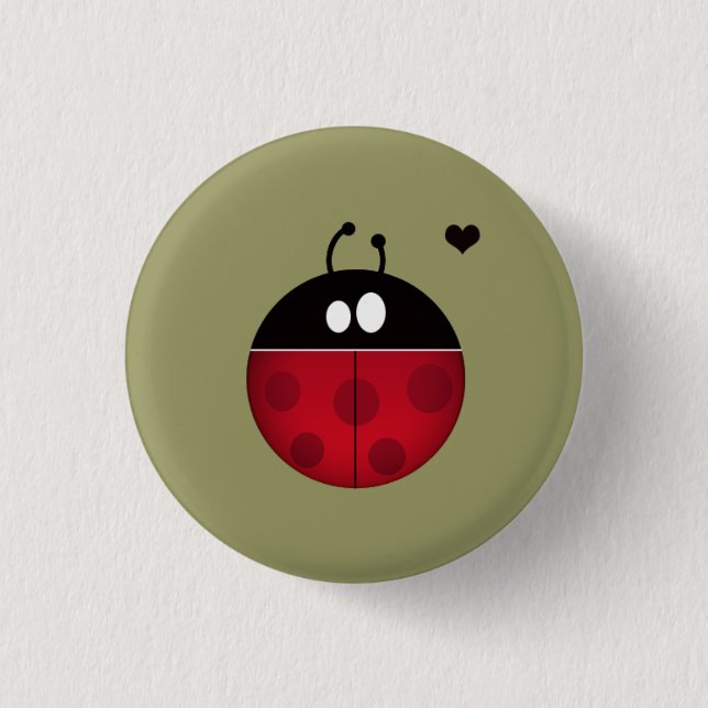 ladybug 3 cm round badge (Front)