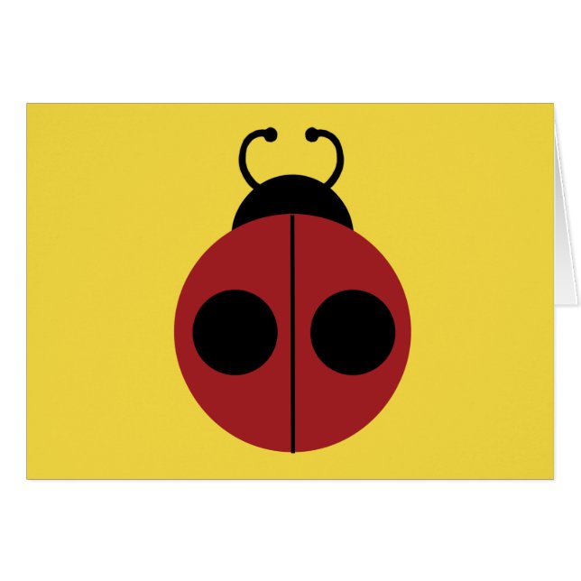 Ladybug 60s retro cool red yellow (Front Horizontal)
