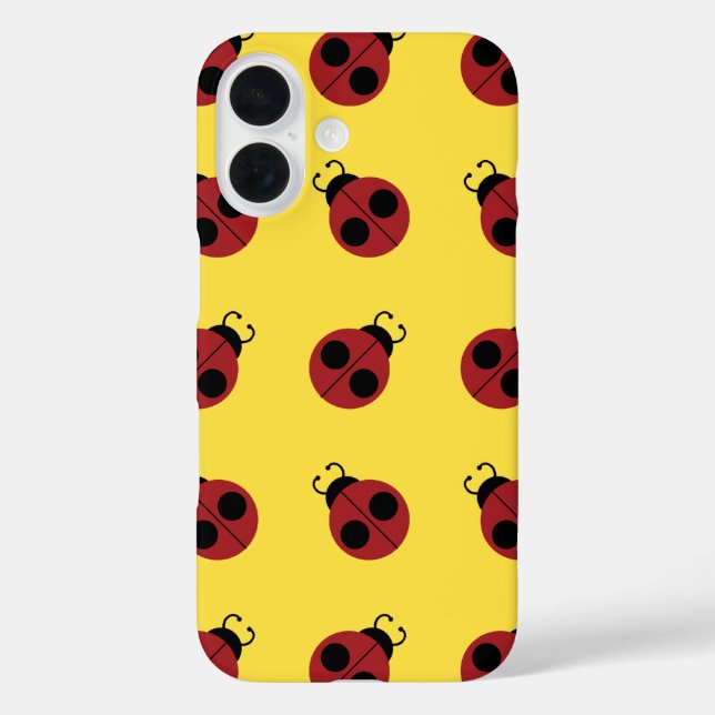 Ladybug 60s retro cool red yellow Case-Mate iPhone case (Back)