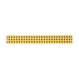 Ladybug 60s retro cool red yellow invitation belly band