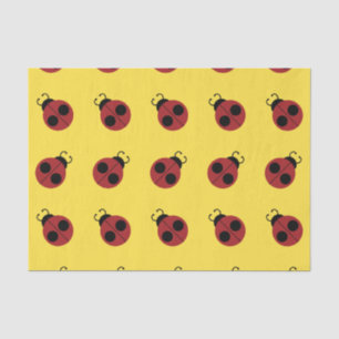Ladybug 60s retro cool red yellow tissue paper