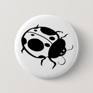 Ladybug  - 6 cm round badge