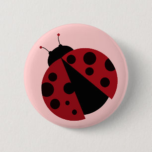 ladybug 6 cm round badge