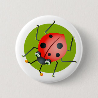 Ladybug 6 Cm Round Badge