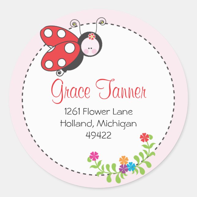 Ladybug Address Label (Front)