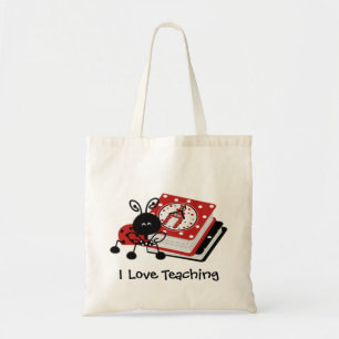 Ladybug and Books Teacher's Tote Bag