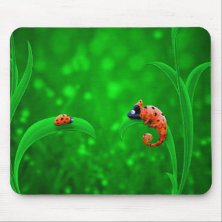 Ladybug and Chameleon Mouse Pad