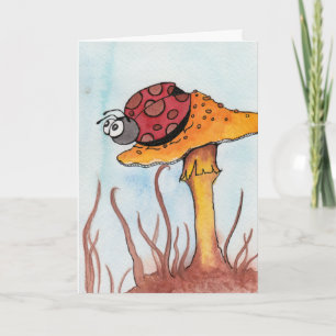 Ladybug and Mushroom Card