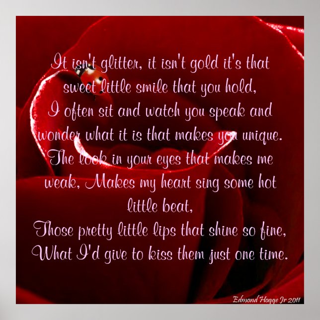 Ladybug and Rose with Poem Poster (Front)