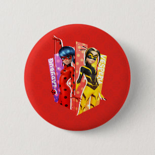 Ladybug and Vesperia Graphic 6 Cm Round Badge