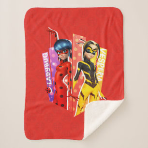 Ladybug and Vesperia Graphic Sherpa Blanket