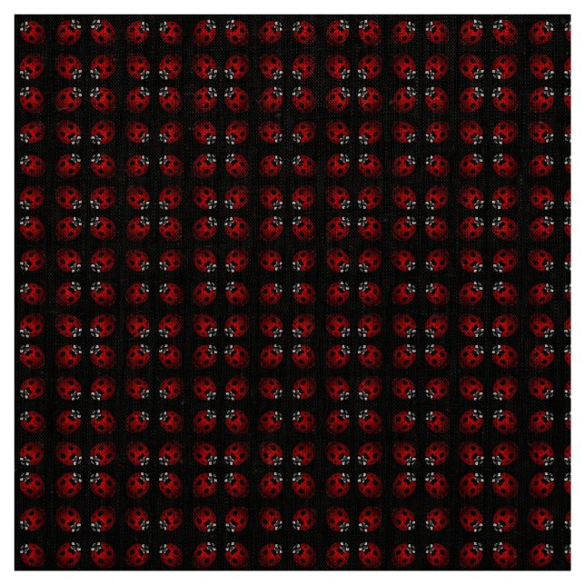Ladybug Art Fabric Ladybird Fabric Cotton or Poly (Swatch)