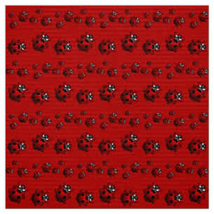 Ladybug Art Fabric Ladybird Fabric Cotton or Poly