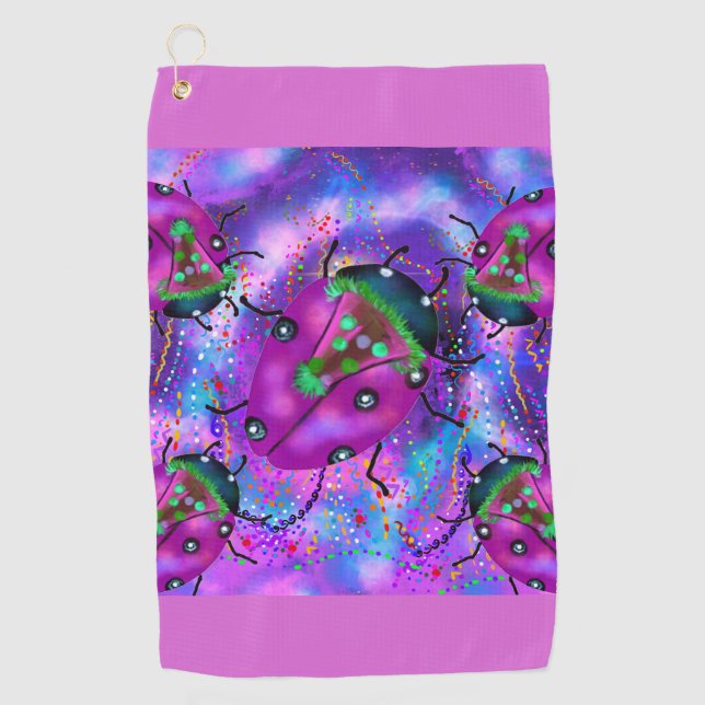 LADYBUG ART GOLF TOWEL (Front)
