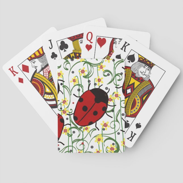 Ladybug Art Playing Cards (Back)