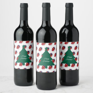 LADYBUG ART WINE LABEL