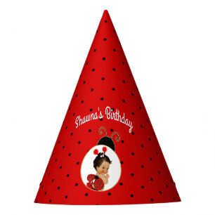Ladybug Baby Girl Red & Black Dot Party Hat