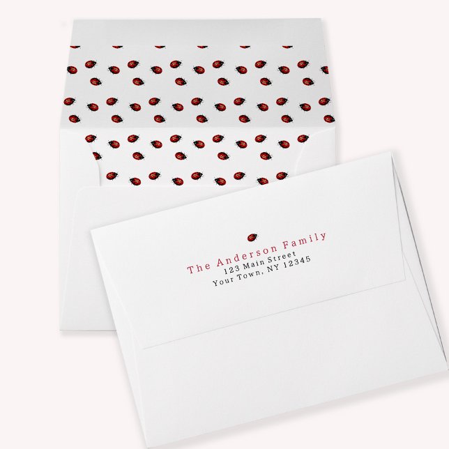 Ladybug Baby Shower Address Envelope (Creator Uploaded)