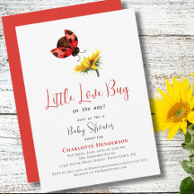 Ladybug Baby Shower, Girl Little Love Bug Theme
