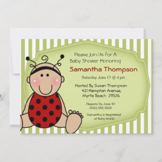 Ladybug Baby Shower Invitation