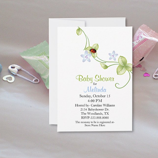 Ladybug Baby Shower Invitation (Creator Uploaded)