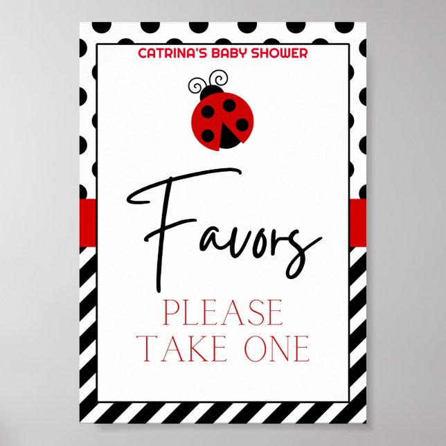 Ladybug Baby Shower Sign (Front)
