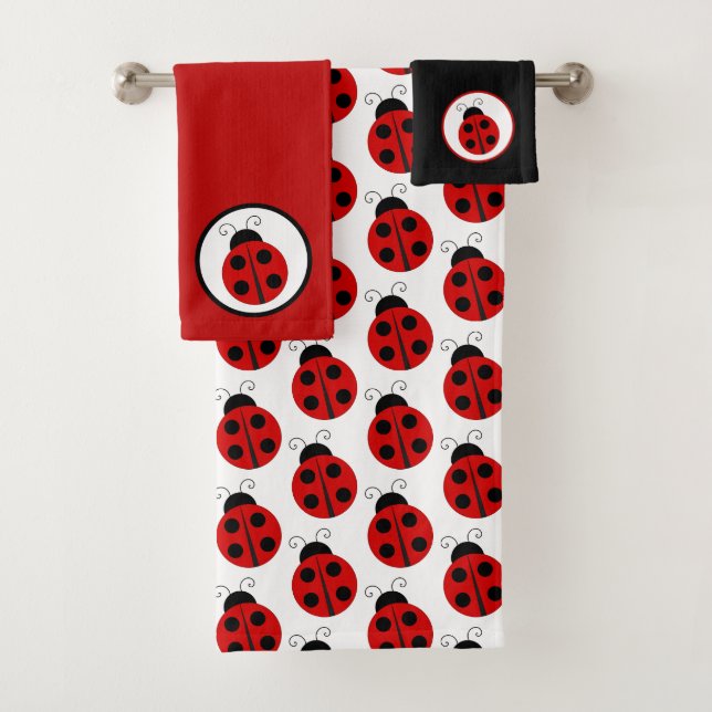 Ladybug Bathroom Towel Set (Insitu)