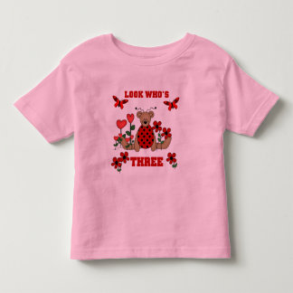 Ladybug Bear 3rd Birthday Tshirts