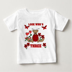 Ladybug Bear 3rd Birthday Tshirts