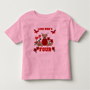 Ladybug Bear 4th Birthday Tshirts and Gifts