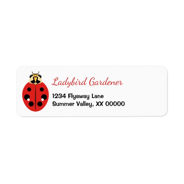 Ladybug Beetles Red Personalised (Front)