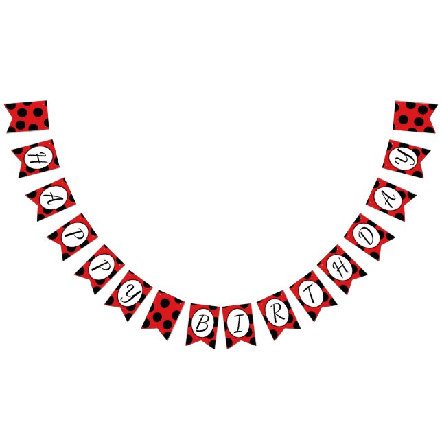 Ladybug Birthday Bunting (All)