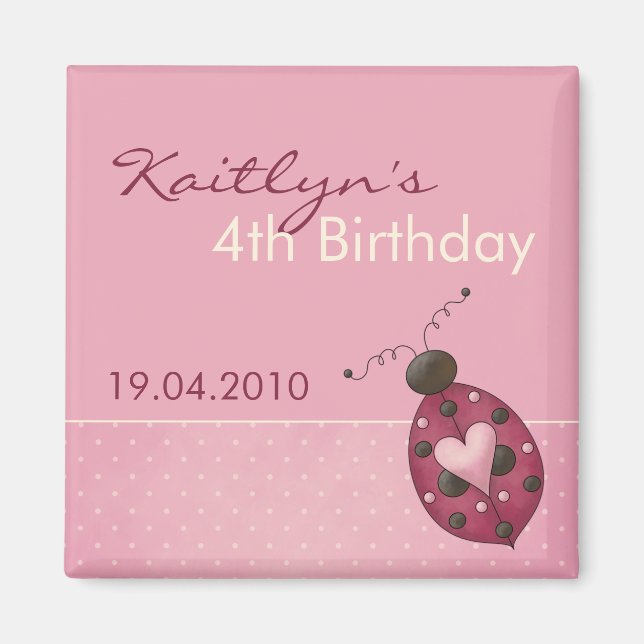 Ladybug · Birthday Invitation Magnet (Front)