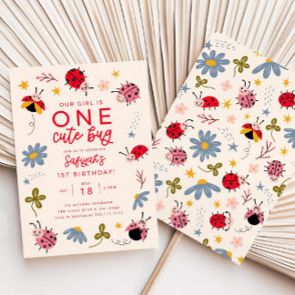 Ladybug Birthday Invitation | One Cute Bug Invite