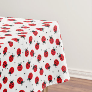 Ladybug Birthday Party Fabric Tablecloth