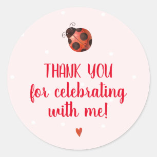 Ladybug Birthday Party Favour Stickers