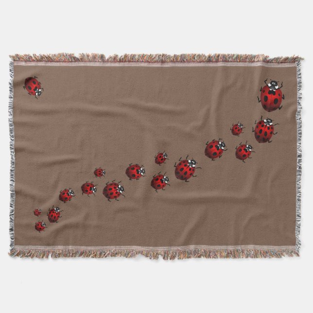Ladybug Blanket Ladybug / Ladybird Throw Blankets (Front)