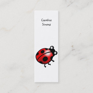 Ladybug bookmark mini business card