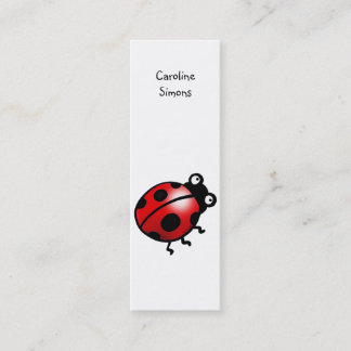 Ladybug bookmark mini business card