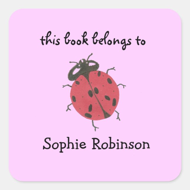 Ladybug bookplate labels (Front)