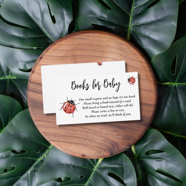 Ladybug Books for Baby Shower  Enclosure Card (Creator Uploaded)