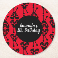 Ladybug Bug Insect Geometrical Birthday Party Red