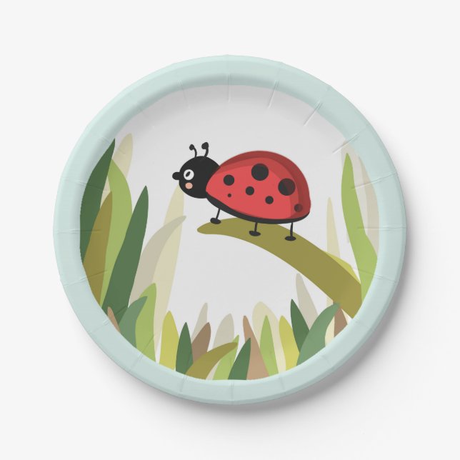 Ladybug Bug Insect Paper Plate Outdoor Party (Front)